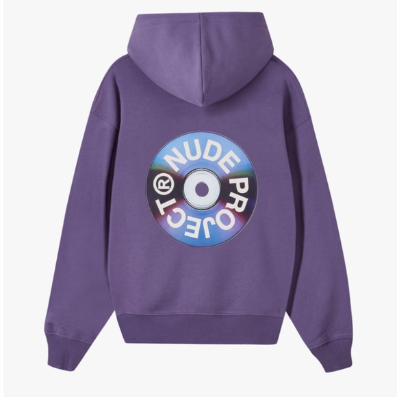 Nude Project Record Hood Lavander Purple Fleeced XXL - Picture 2 of 16